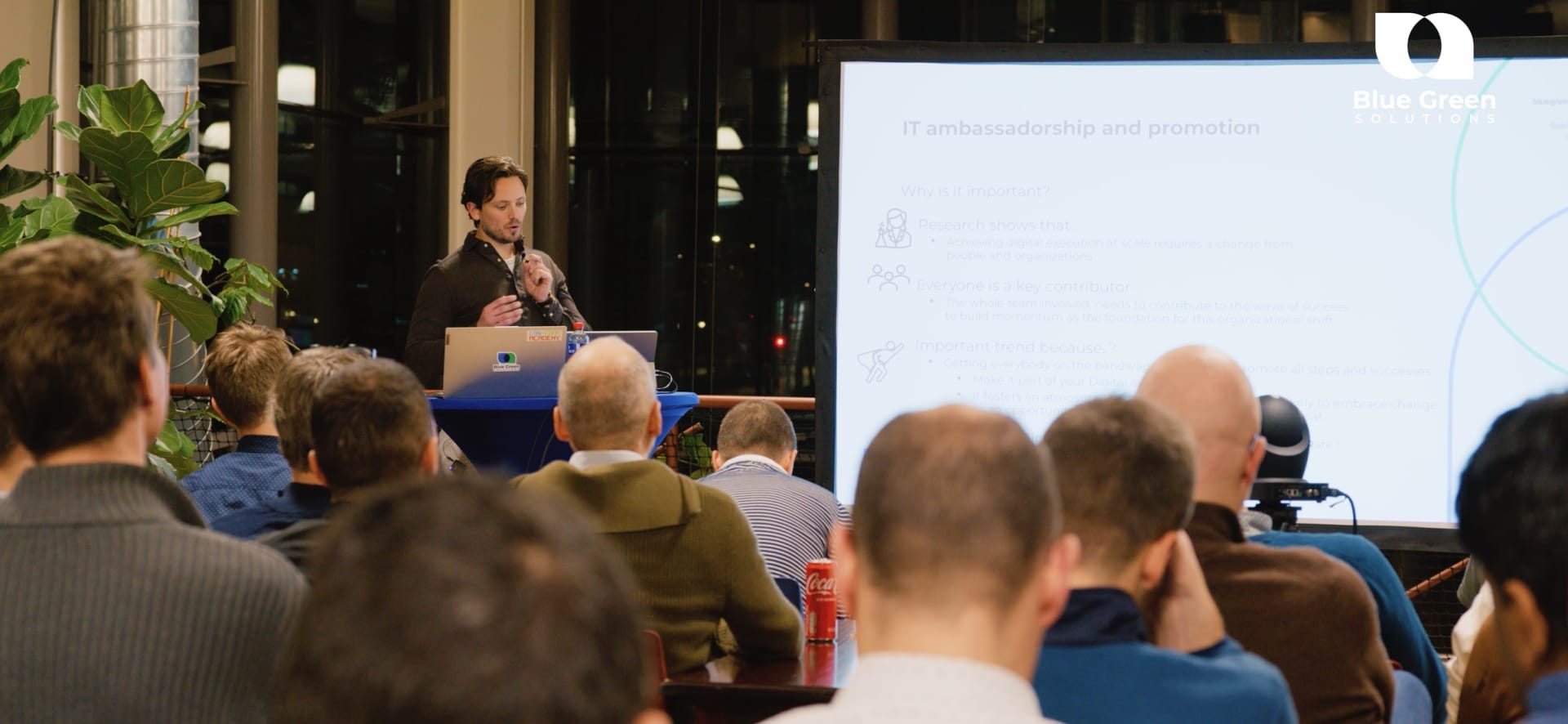 Eric presenteerd zijn visie op de toekomst